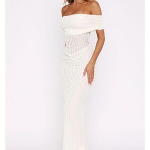 White Fox Boutique Strapless White Dress